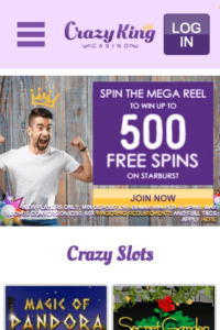 crazykingcasino.com 320x480