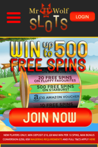mrwolfslots.com 320x480