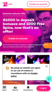 21 mobile screenshot