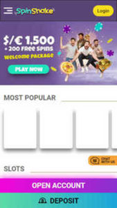 Spinshake mobile screenshot