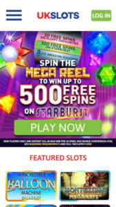 UKSlots mobile screenshot