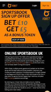 Yobet mobile screenshot