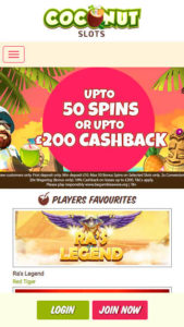 coconutslots mobile screenshot