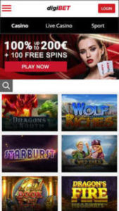digibet mobile screenshot