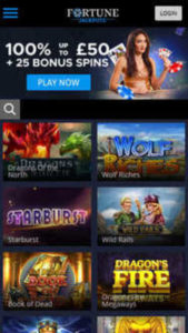 fortunejackpots mobile screenshot