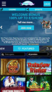 kimocasino mobile screenshot