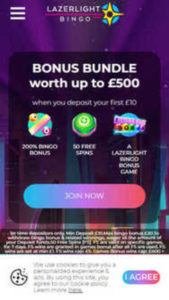 lazerlightbingo mobile screenshot