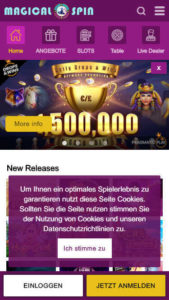 magicalspin mobile screenshot