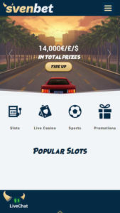 svenbet mobile screenshot