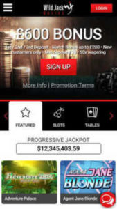 wildjackcasino mobile screenshot