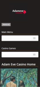 adameve casino mobile screenshot