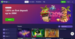 bongo casino desktop screenshot