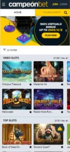 campeonbet casino mobile screenshot
