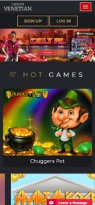 casino venetian mobile screenshot