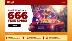 chili casino desktop screenshot