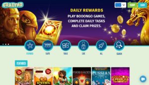 crazyno casino desktop screenshot