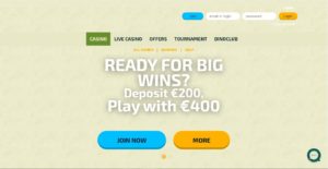 dinospin casino desktop screenshot