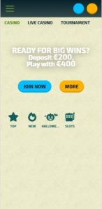 dinospin casino mobile screenshot