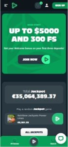 greenspin casino mobile screenshot