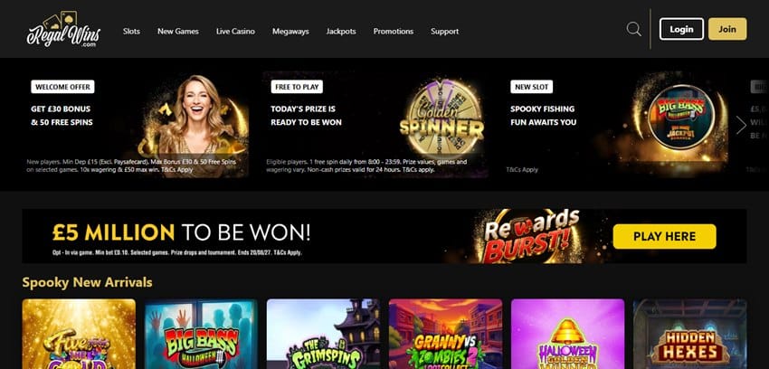 regal wins sister sites homepage
