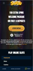 slotzo mobile screenshot