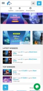 wolfy casino mobile screenshot