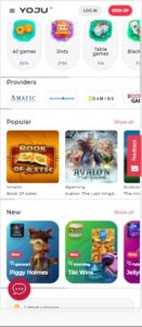 yoju casino mobile screenshot