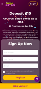 bingo diamond mobile screenshot 2021