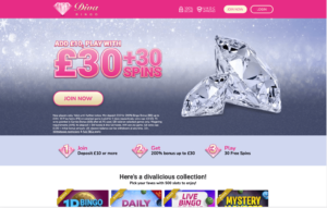 diva bingo laptop screenshot 2021