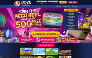 dove slots laptop screenshot 2021