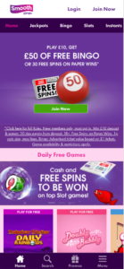 smooth bingo mobile screenshot 2021