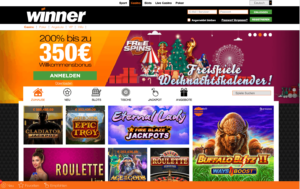 winner casino laptop screenshot 2021