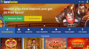 euro casino laptop screenshot 2021