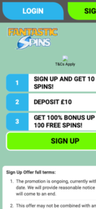 fantastic spins mobile screenshot 2021