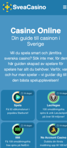 svea casino mobile screenshot 2021