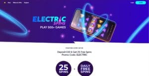 Genie Riches sister sites Electric Spins