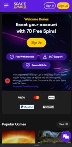 Space Casino Mobile