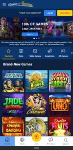 Casino of Dreams sister sites mobile