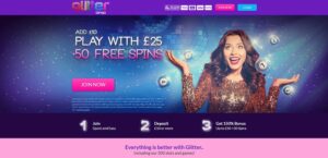 Prize Land Bingo sister sites Glitter Bingo