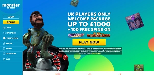 Monster Casino Homepage