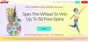 Moon Bingo sister sites Barmy Bingo