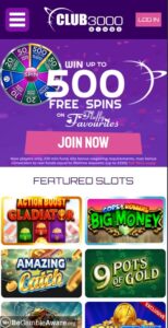 Club 3000 mobile screenshot