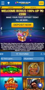 Lottery.co.uk mobile screenshot