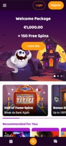 Boo Casino mobile screenshot