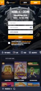 BiamoBet mobile screenshot