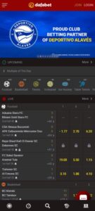 Dafabet mobile screenshot