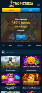 Tropicanza mobile screenshot