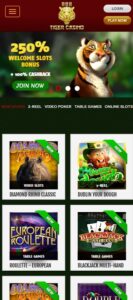888 Tiger Casino mobile screenshot