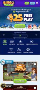 Bingo Village mobile screenshot