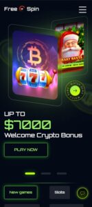 Free Spin Casino mobile screenshot